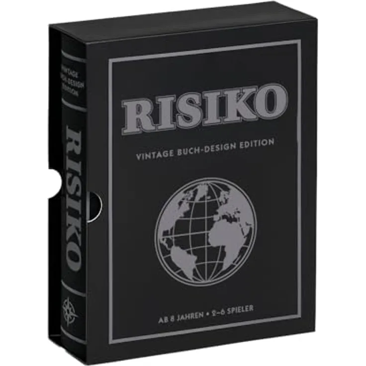 Gomazing Risiko Vintage Buch Design Edition, Strategiespiel mit Weltkarte, 6 Armeen in Aufbewahrungsboxen, für 2-6 Spieler ab 10 Jahren