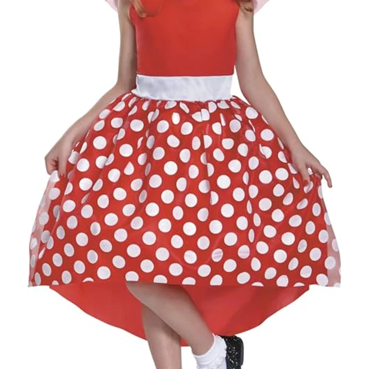 Disney Minnie Mouse Kinderkostüm, rotes Kleid mit Maus Ohren und Schleife, offiziell lizenziert, Größe S – Bild 5