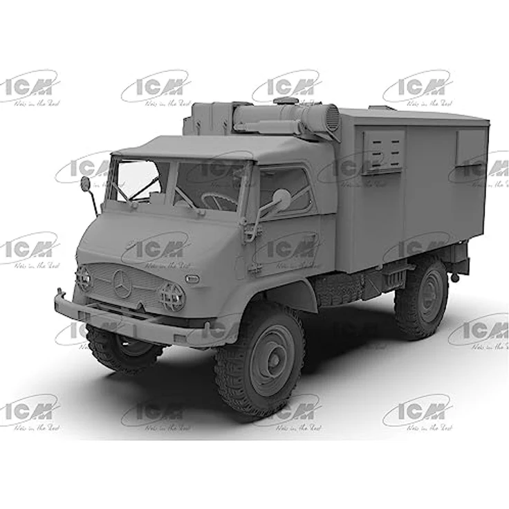 ICM Unimog S 404, Modellfahrzeug mit Kofferaufbau, deutscher Militärlastwagen – Bild 8