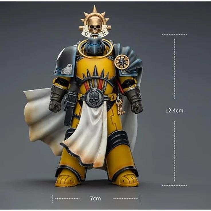 JOYTOY Warhammer Imperial Fists Actionfigur Librarian Consul mit Force Axe und Bolt Pistol, 12 cm, beweglich – Bild 3