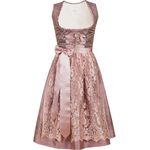 Edelnice Dirndl Madeleine, Trachtenkleid mit handgefertigtem Charivari, gold-rosé - Preisvergleich