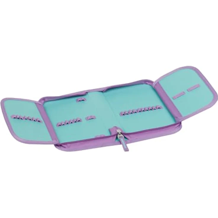 Baagl Federmäppchen für Mädchen - Einetagiges Schüleretui mit robustem YKK-Reißverschluss und Fächern für Schreibwaren - Lavender – Bild 4