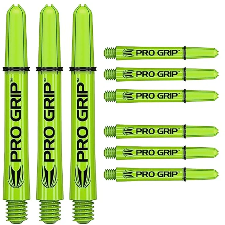 Target Darts Pro Grip Dartschäfte Kurt, 3 x Sätze in Grün, 9 Dartschäfte insgesamt, maximale Kontrolle und Flugsicherheit – Bild 1