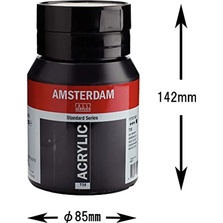 Amsterdam Royal Talens Star Conference Acrylic Color, 500ml, pigmentierte Farbe in Oxid Schwarz 477 950 (Japan Import) – Bild 4