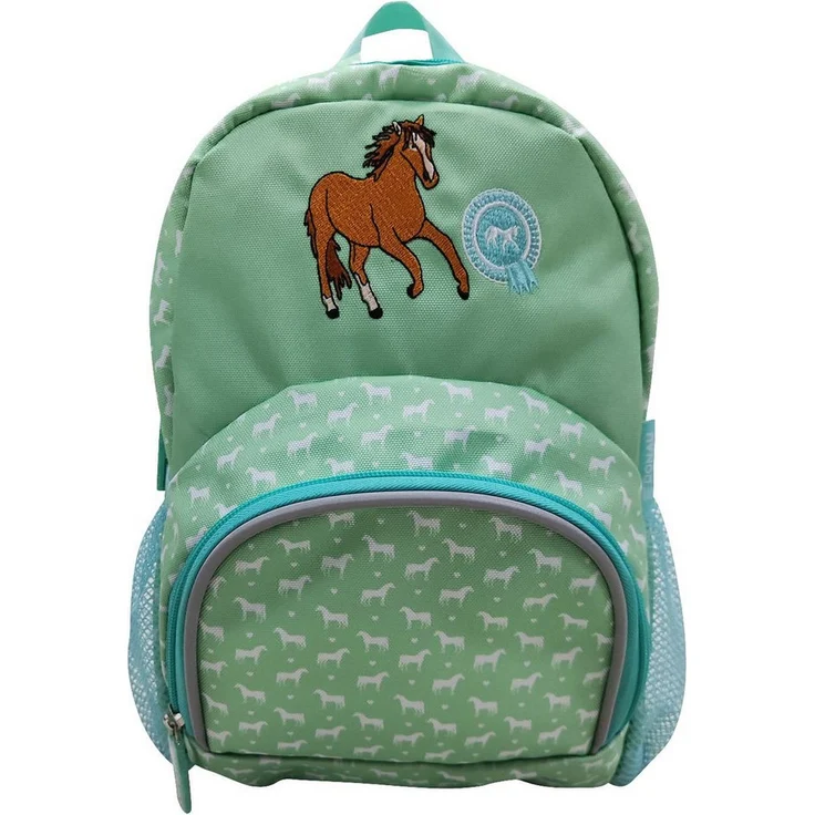 DONAU Schulranzen 7290842-86, Kinderrucksack Pferd mit Hauptfach und Reißverschluss, gepolstert, 22 x 32 x 11 cm