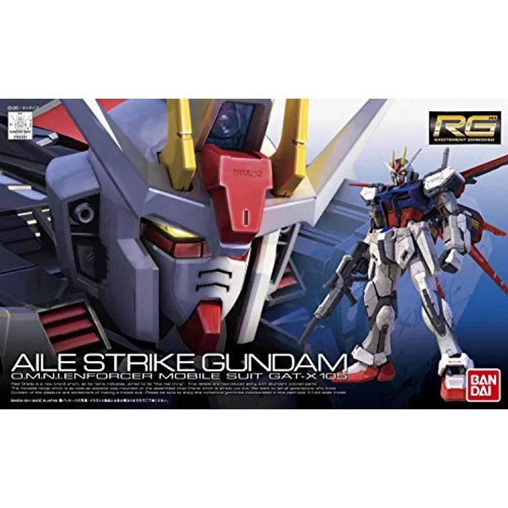 Bandai Namco Games RG 1/144 Aile Strike Gundam Bl, Figurenbausatz mit Schild, Strahlengewehr und Strahlenschwertern – Bild 3