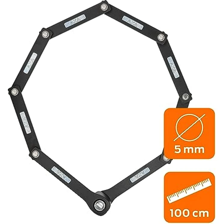 Axa Faltschloss Fold 100 Lite schwarz – Bild 3