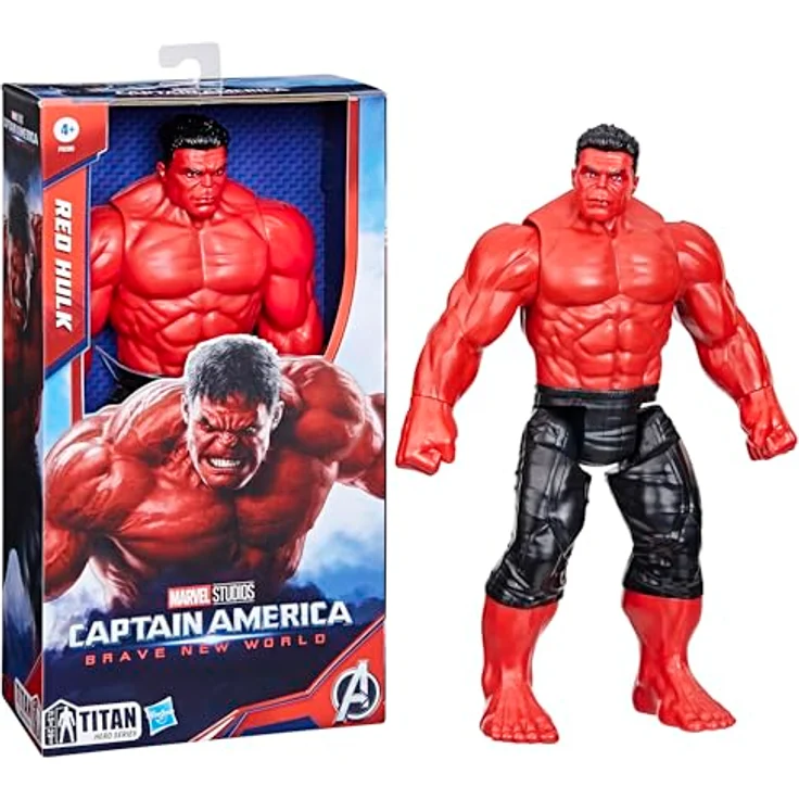 Marvel Studios Captain America Brave New World, Titan Hero Serie Deluxe Red Hulk Action-Figur, 30 cm mit 5 Bewegungspunkten, ideal für Sammler und Kinder ab 4 Jahren – Bild 4