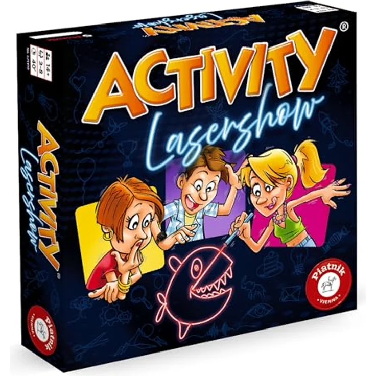 Piatnik Activity Lasershow, Zeichenspiel mit Laserpointer und 330 Begriffen in drei Schwierigkeitsgraden, ideal für Partys – Bild 1