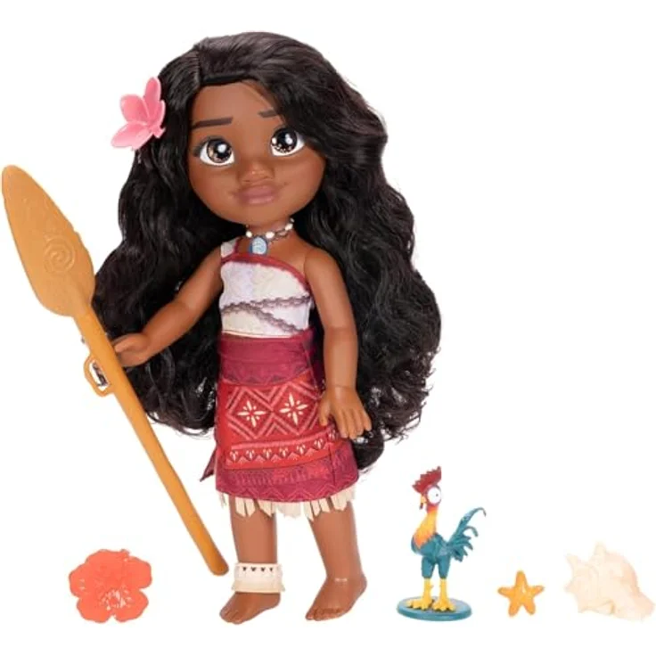 Disney Vaiana - SingingFriend Vaiana Puppe, interaktive Puppe mit Singfunktion und Zubehör, 38 cm, für Kinder ab 3 Jahren – Bild 1
