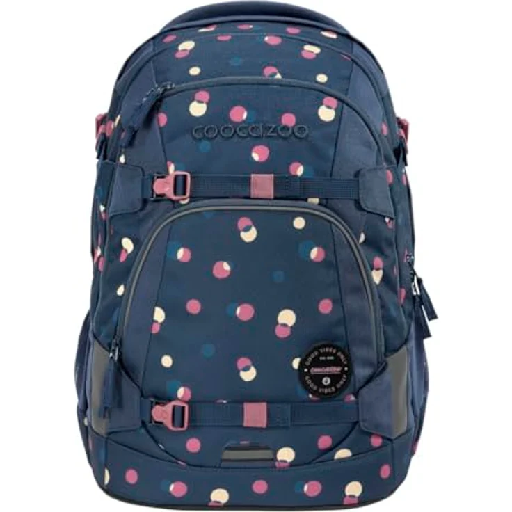 Coocazoo Schulrucksack-Set MATE „Bubble Dreams“, ergonomischer 30L Tornister, höhenverstellbar mit Hüftgurt, inkl. Federmäppchen, Turnbeutel und Geldbörse, blau – Bild 2