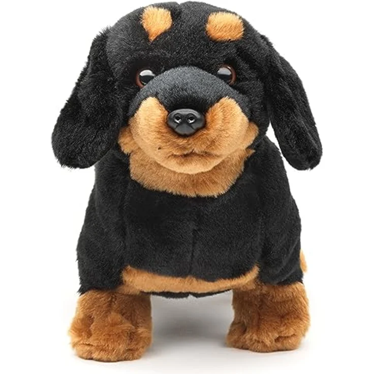 Uni-Toys - Dackel, stehend (ohne Leine) - 28 cm (Länge) - Plüsch-Hund, Haustier - Plüschtier, Kuscheltier – Bild 2