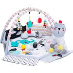 Fillikid Spielbogen Aktivbogen mit Spielematte und 30 Bällen, grau - Fördert Koordination und motorische Fähigkeiten, weich gepolstert mit hochklappbaren Seiten.