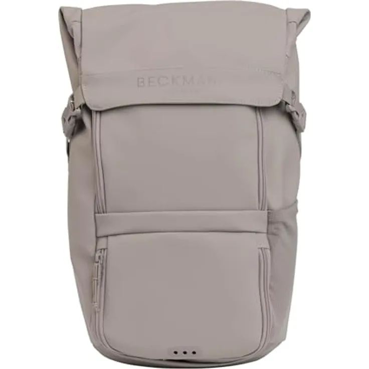 Beckmann Street Light, Schulrucksack mit 22 Litern Volumen, gepolstertem Laptopfach für 15 Zoll, Warm Grey
