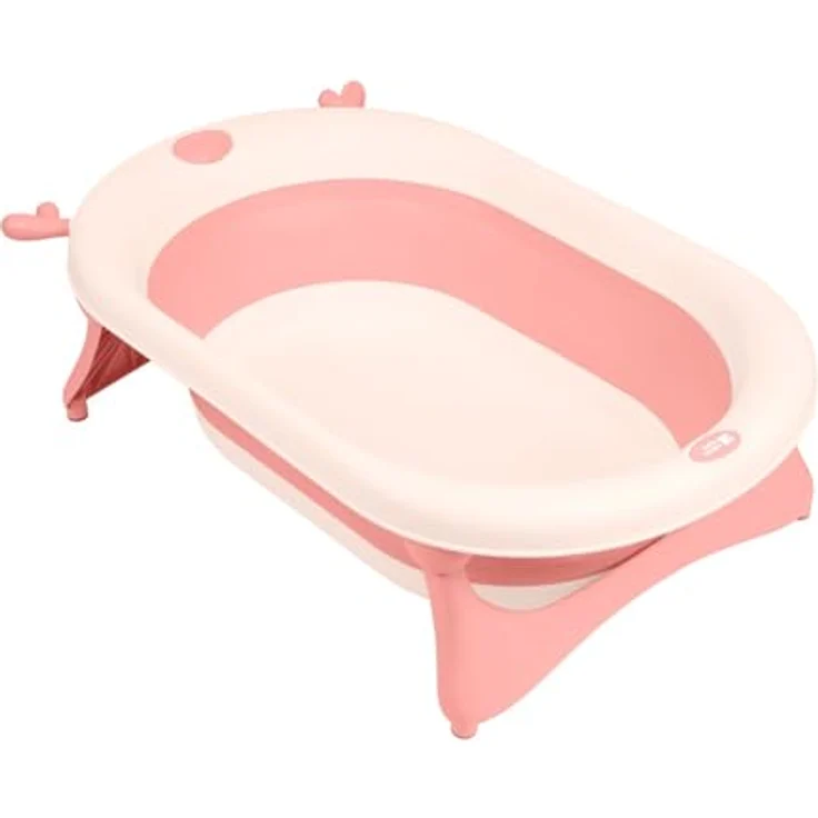 Kikka Boo faltbare Babybadewanne Foldy mit Wasserablauf, leicht zu reinigen, ab Geburt, rosa – Bild 2