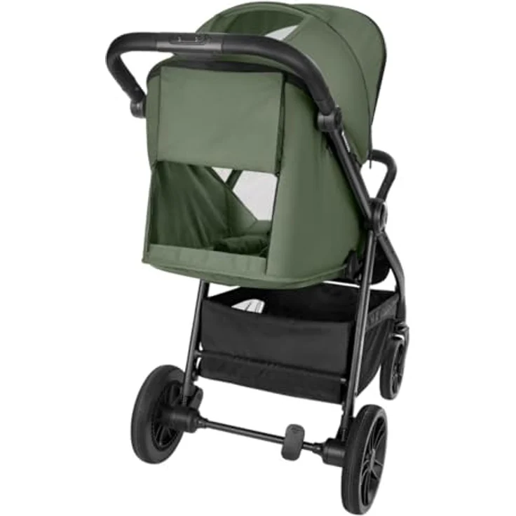 Kikka Boo Buggy Jody, Kinderwagen mit PU-Rädern, Federung, 5-Punkt-Gurt und Hinterradbremse, grün – Bild 3