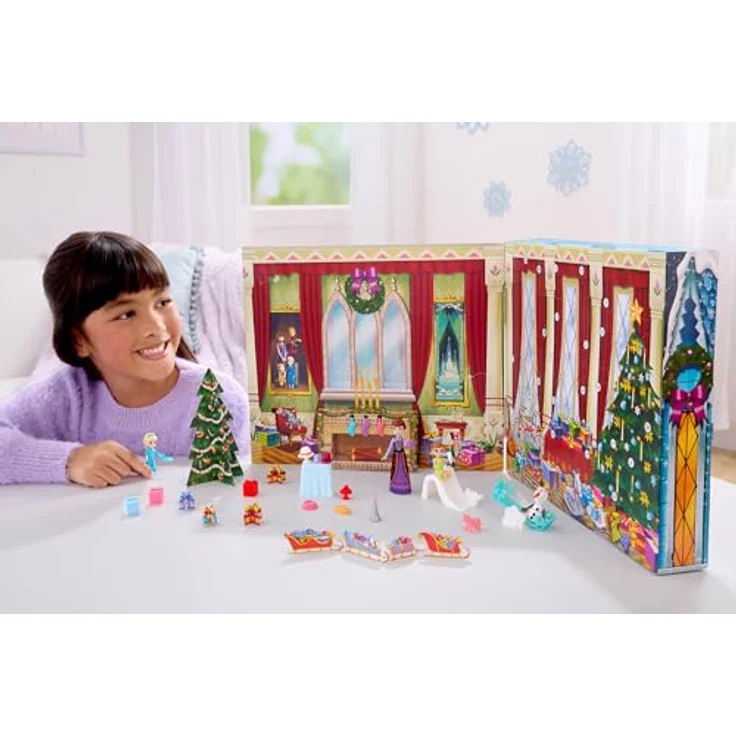 Mattel Disney Frozen Adventskalender, 24-tägige Überraschungen mit Anna, Elsa und Spielzeug, mehrfarbig – Bild 2