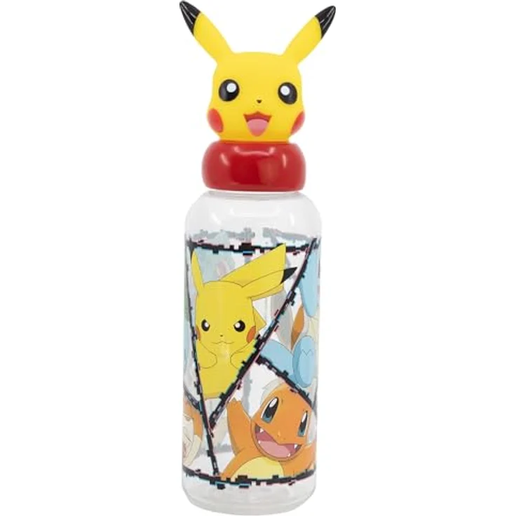 Stor Pokemon Kinder Plastikflasche, BPA-frei, nachfüllbar, 3D-Figur, 560 ML, Kinderdesign – Bild 1