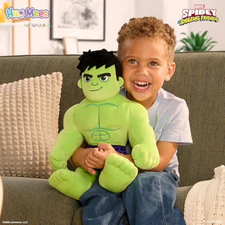 Spidey and his Amazing Friends Mein Freund Hulk Plüsch, 15+ Soundeffekte, für Kinder ab 3 Jahren – Bild 4