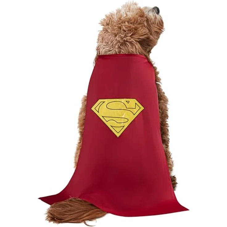 Rubies Superman Hundekostüm (L), einteilig mit gepolstertem Brustteil und angenähtem Cape, 100% Polyester – Bild 8