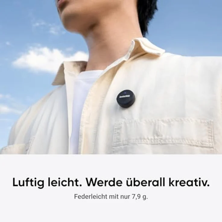 Insta360 Mic Air (1 TX + 1 RX), Drahtloses Mikrofon mit Rauschunterdrückung und 300 m Reichweite für iPhone/Android/PC/Mac, USB-C, ideal für Vlogs und Streaming – Bild 2