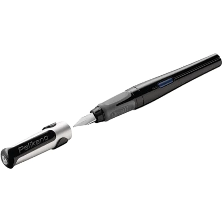 Pelikan Füller Pelikano Original, Für Linkshänder, blau, schwarz, Edelstahl-Feder, Soft-Griffzone – Bild 2