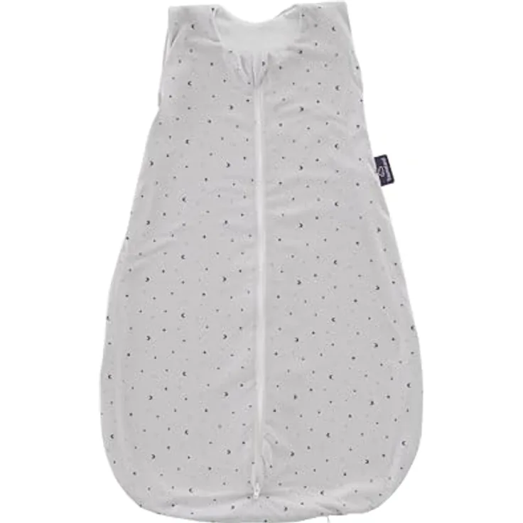 Träumeland Sommerschlafsack Baby Moon grau 0.5 TOG, atmungsaktiv aus 100% Baumwolle, Öko-Tex 100 zertifiziert