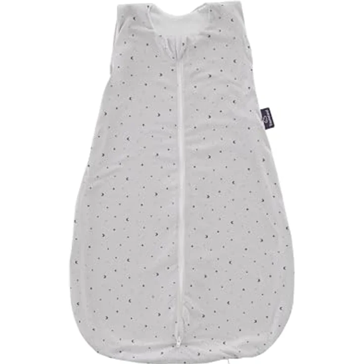 Träumeland Sommerschlafsack Baby Moon grau 0.5 TOG, leichter atmungsaktiver Babychlafsack aus 100% Baumwolle für heiße Sommernächte, Öko-Tex 100 zertifiziert, schadstofffrei & hautfreundlich – Bild 1