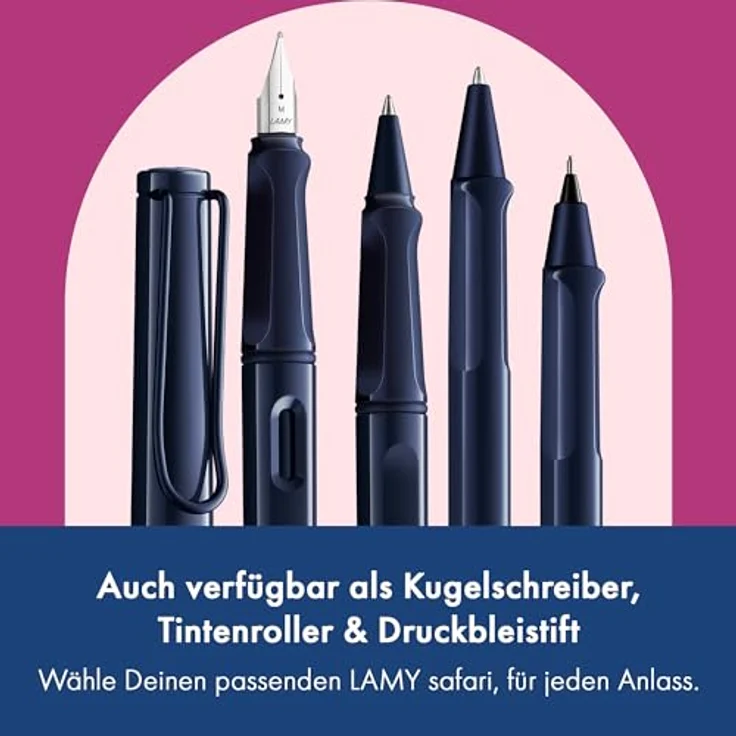 LAMY Füllfederhalter safari, Kultfüller mit Edelstahlfeder in Federbreite M, robuste Konstruktion und ergonomisches Griffstück – Bild 5