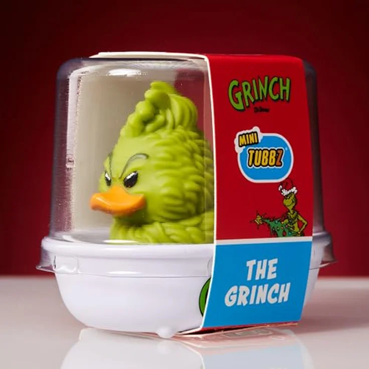 TUBBZ Mini Grinch Sammelbare Vinyl-Gummiente, ca. 5cm hoch, offizielles Dr. Seuss Merchandise – Bild 2