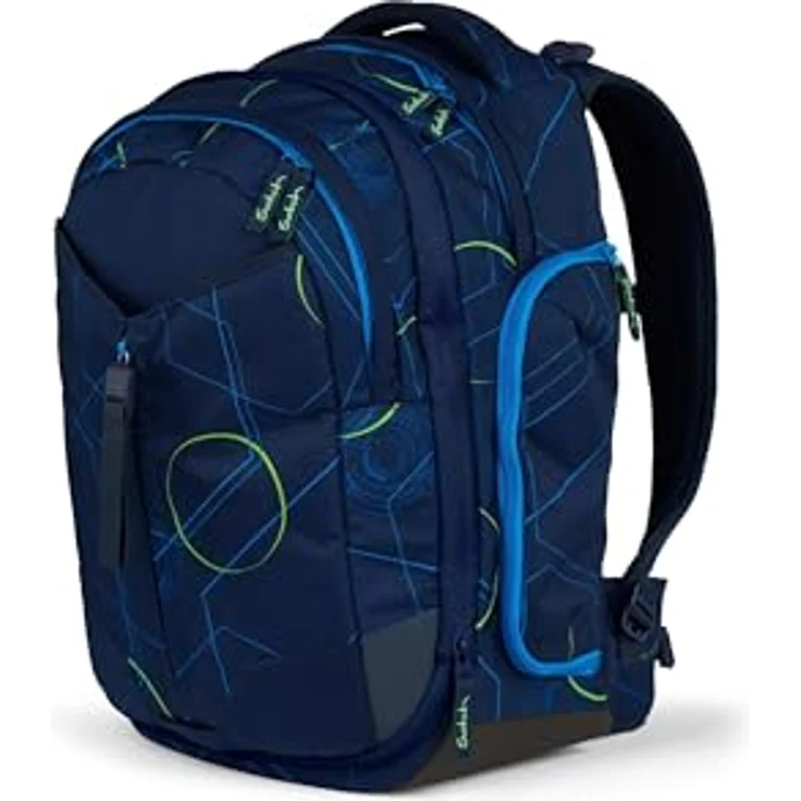 Satch Schulrucksack match, erweiterbarer Rucksack mit 5 Liter Volumenerweiterung, ergonomisch anpassbar, reflektierend, blau – Bild 2