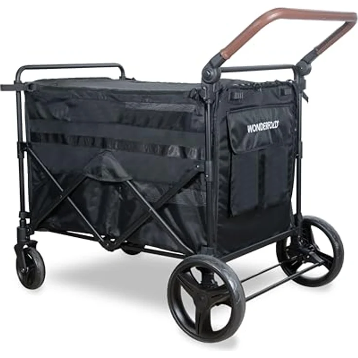 WONDERFOLD PXL Pet Heavy Duty Wagon, Bollerwagen für Tiere, schwarz, Metall/Textil, 72.50x107.50x117 cm – Bild 4