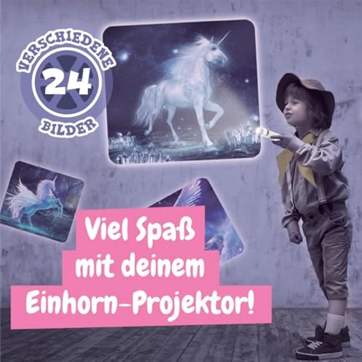 Science4you Einhorn-Taschenlampenprojektor für Kinder, 24 Bilder und Lernbuch, Spielzeug ab 4 Jahren – Bild 3