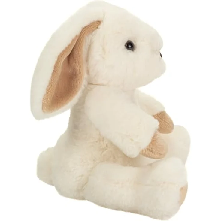 Teddy Hermann Schlenkerhase, Cremefarbenes Kuscheltier aus weichem Plüsch, 25 cm, mit langen Ohren und niedlichem Gesicht – Bild 2