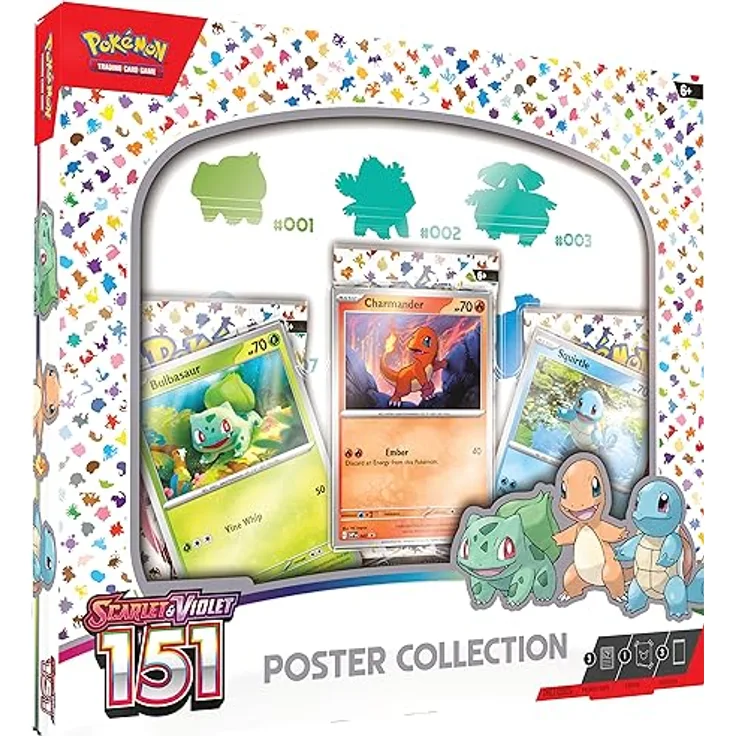 Pokémon TCG: Scarlet & Violet - 151 Poster Collection - EN, Pokémon Sammlung mit 3 Promokarten und Boosterpacks