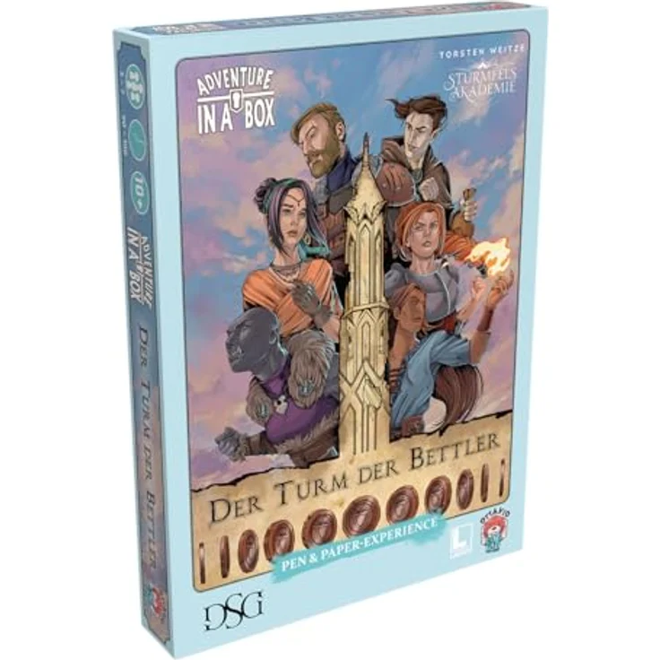 Ottavio Adventure in a Box: Sturmfels Akademie – Der Turm der Bettler, Kennerspiel für 3-7 Personen, 10+ Jahre, 90-180 Minuten, Deutsch – Bild 1