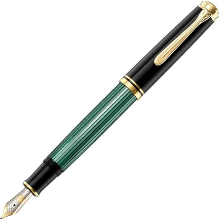 Pelikan Füllfederhalter Souverän M600, 14K Bicolor-Goldfeder, schwarz/grün – Bild 2