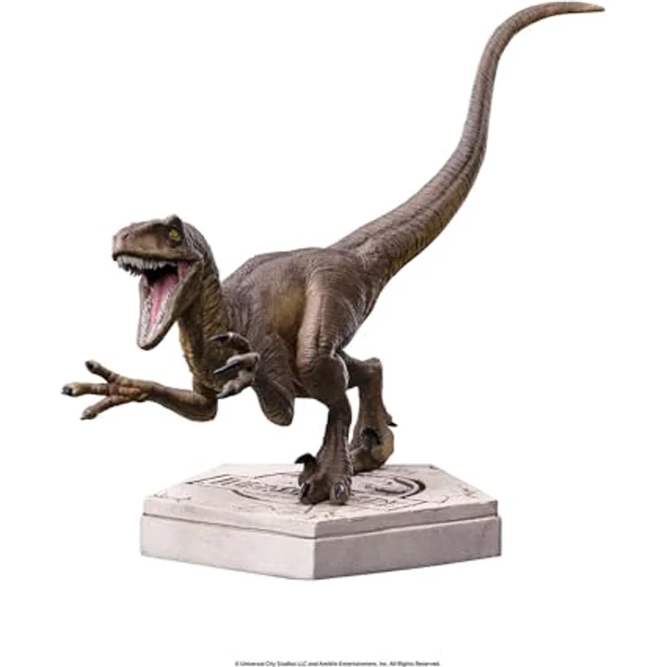 Iron Studios Jurassic World Velociraptor A Icons Statue, detailreiche Sammelfigur aus hochwertigem Resin, limitiert, 9 x 12,5 x 10 cm, inklusive Sammlerbox – Bild 1