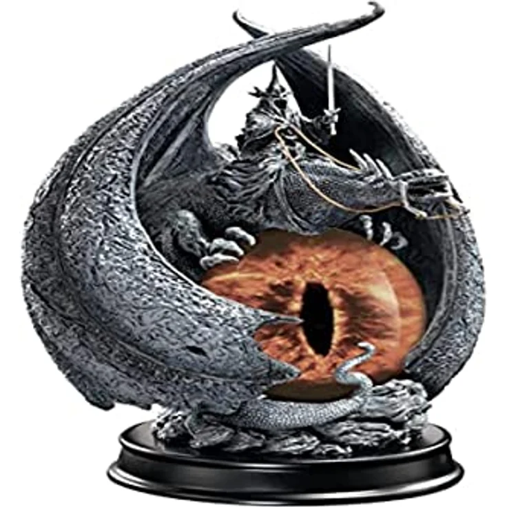Noble Collection Herr der Ringe Statue Die Wut des Hexenkönigs, 20 cm, Zinn mit echtem Textilzügel und schwarzem Auge – Bild 3