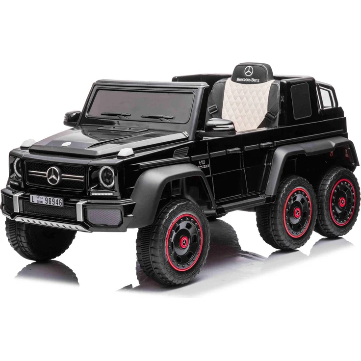 Beneo Elektro-Kinderauto Mercedes-Benz G63 AMG 6X6, 4x4-Antrieb, 12V/10Ah, schwarz, mit MP3-Player und Fernbedienung
