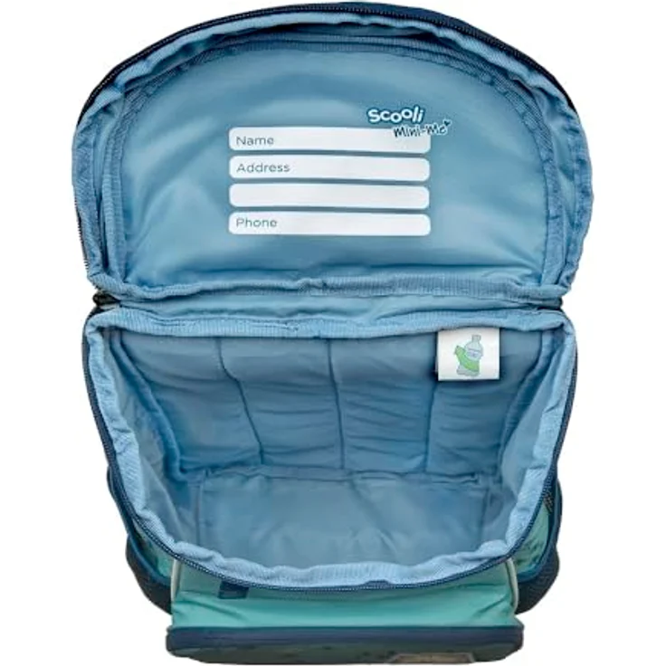Familando Scooli Mini-Me Kindergarten Rucksack für Jungen und Mädchen | Ergonomischer Vorschulrucksack | 4-TLG. Set mit Brotdose und Trinkflasche | Bobby Bär Blau – Bild 3