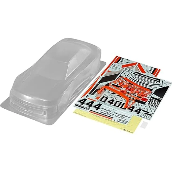 TAMIYA 51751 Karosserie Satz Audi 90 Quattro Racing, 1:10 Maßstab für Tourenwagenchassis (251mm), mehrfarbig, inkl. Anbauteile und Lackiermasken – Bild 2