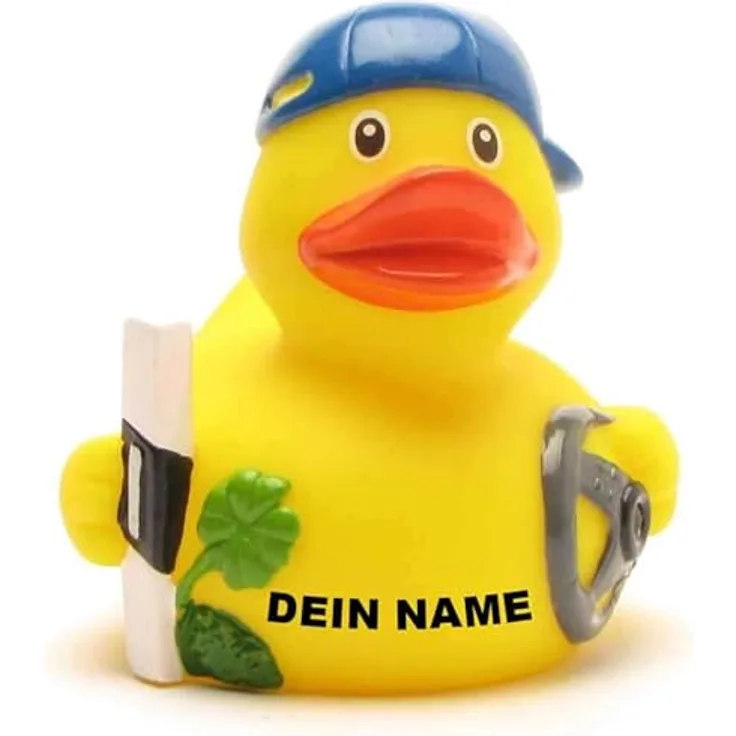 Duckshop Badeente - personalisierbar (Fahranfänger Ente) mit eigenem Wunschtext, 8 cm, aus Vinyl