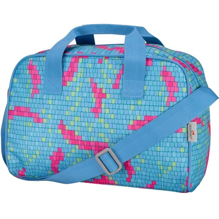 DerDieDas Sporttasche 35 cm, Kindersporttasche aus 100% Polyester, blau, Happy Pixel Design