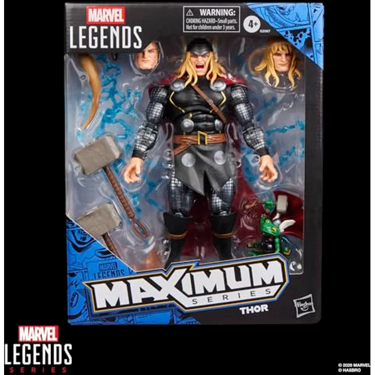 Marvel Legends Maximum Series Thor, Deluxe Action-Figur (15 cm) mit über 20 Bewegungspunkten, 14 Accessoires und weichem Umhang für starke Posen – Bild 2