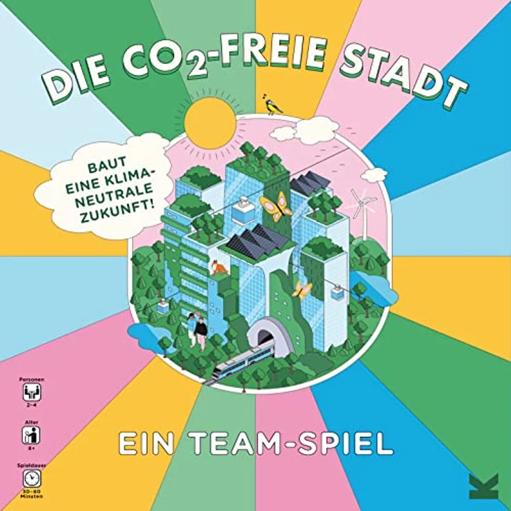 Laurence King Die CO2-freie Stadt, Team-Spiel für 2–4 Personen, Spieldauer 30–60 Minuten, Unterstützt Klimaprojekte – Bild 1