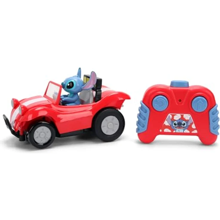 Jada Toys Disney Stitch RC Stitch Buggy, ferngesteuertes Auto (14 cm) mit 2,4 GHz 1-Kanal Steuerung, geeignet für Kinder ab 2 Jahren, inkl. Fernbedienung, rot – Bild 5