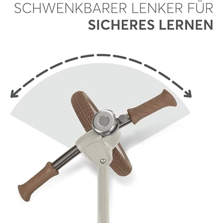 Kikkaboo Laufrad Lanser 12 Zoll, höhenverstellbar, PU-Räder, Anti-Rutsch-Griffe, Fiberglasrahmen, Blau – Bild 3