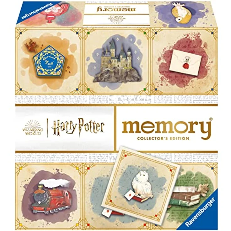 Ravensburger 22349 Collector's memory Harry Potter - Das weltbekannte Gedächtnisspiel mit magischem Leucht-Effekt - im Hellen und im Dunkeln spielbar - Spiel für Harry Potter Fans und Hogwarts Fans – Bild 1