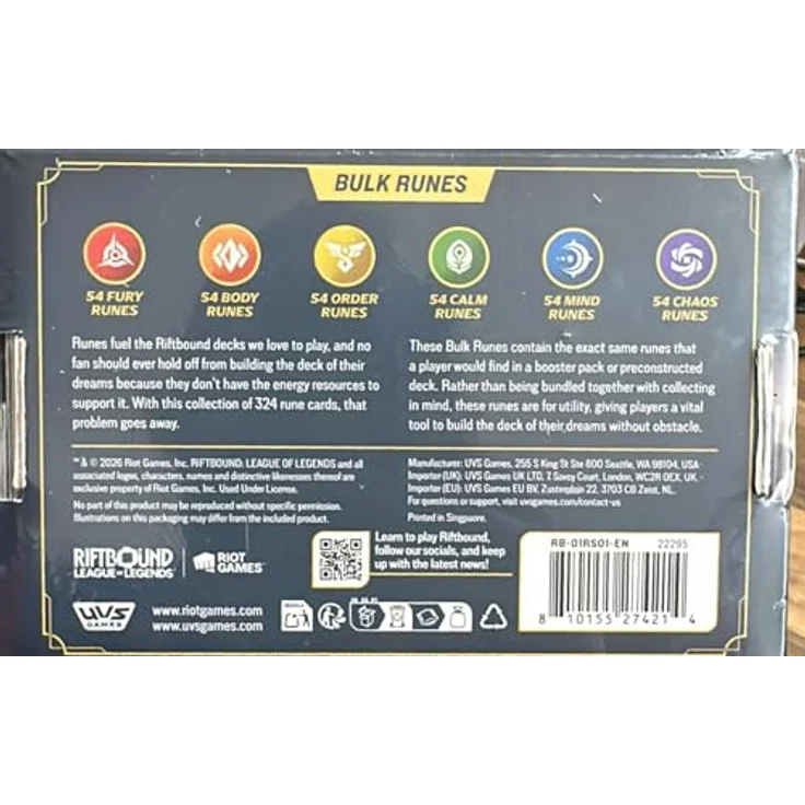 UVS Riftbound League of Legends - Spiritforged Bulk Runes - 24 Runen in stabiler Aufbewahrungsbox, Englisch – Bild 4